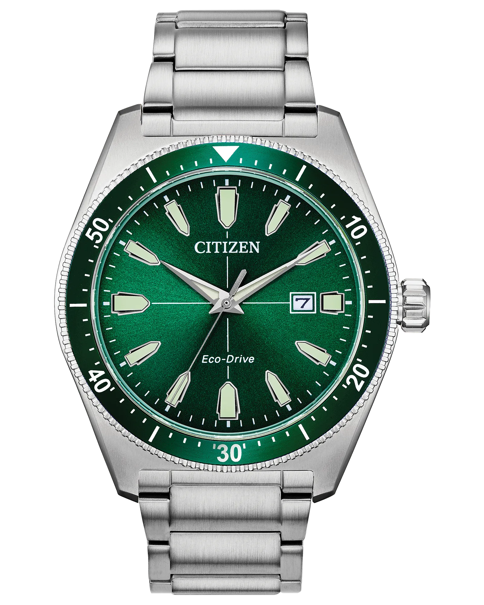 Citizen Men's Vintage Brycen Sport Eco-Drive Green Dial Watch - AW1598-70X