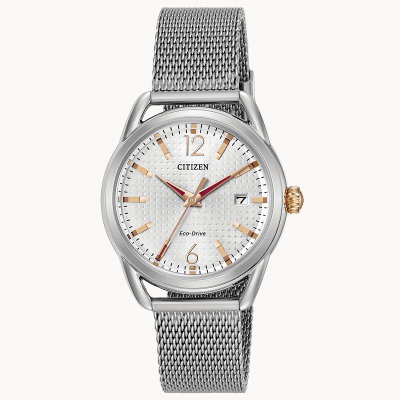 Citizen eco drive mesh ladies best sale watch