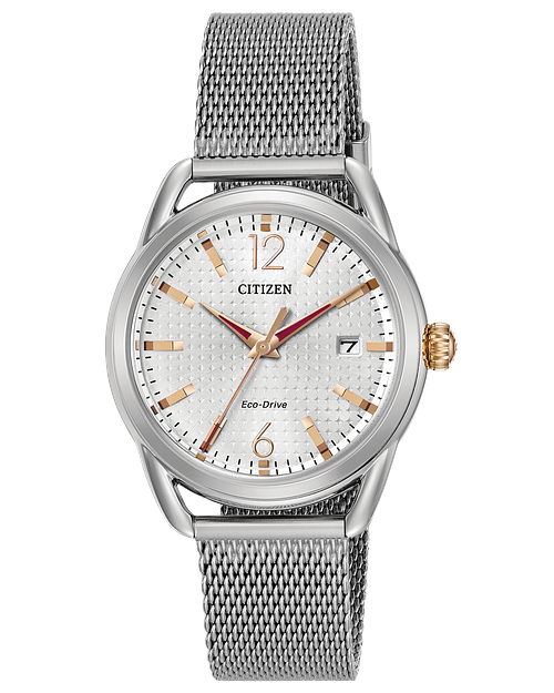 LTR Ladies Eco Drive FE6081 51A Silver Steel Mesh Watch CITIZEN
