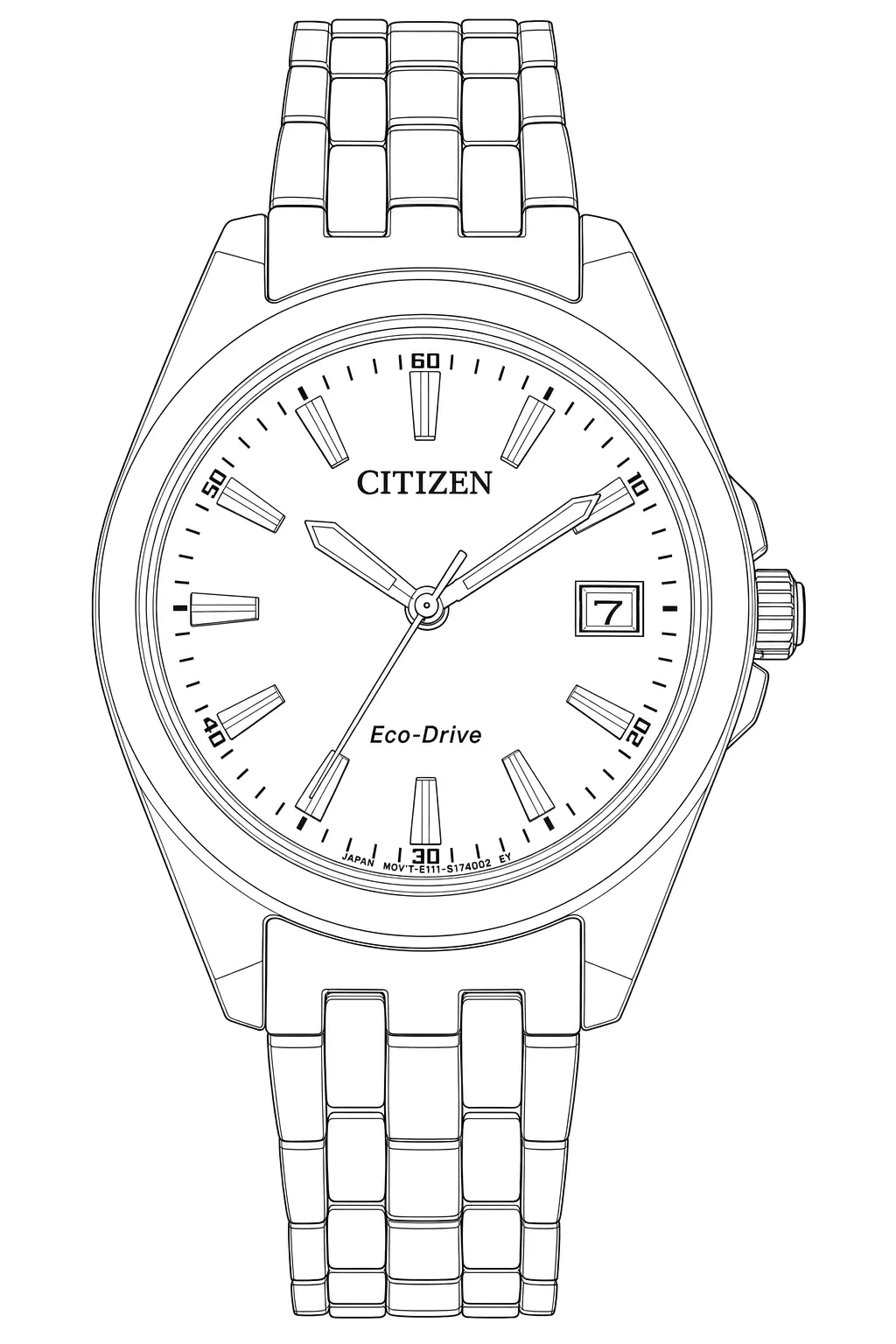 Watch technical diagram