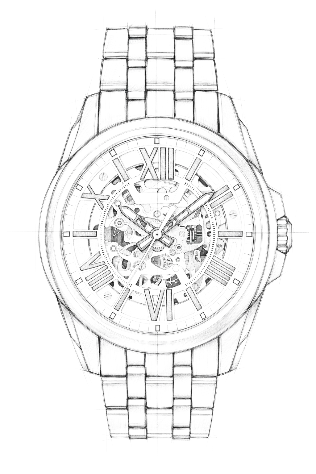 Watch technical diagram