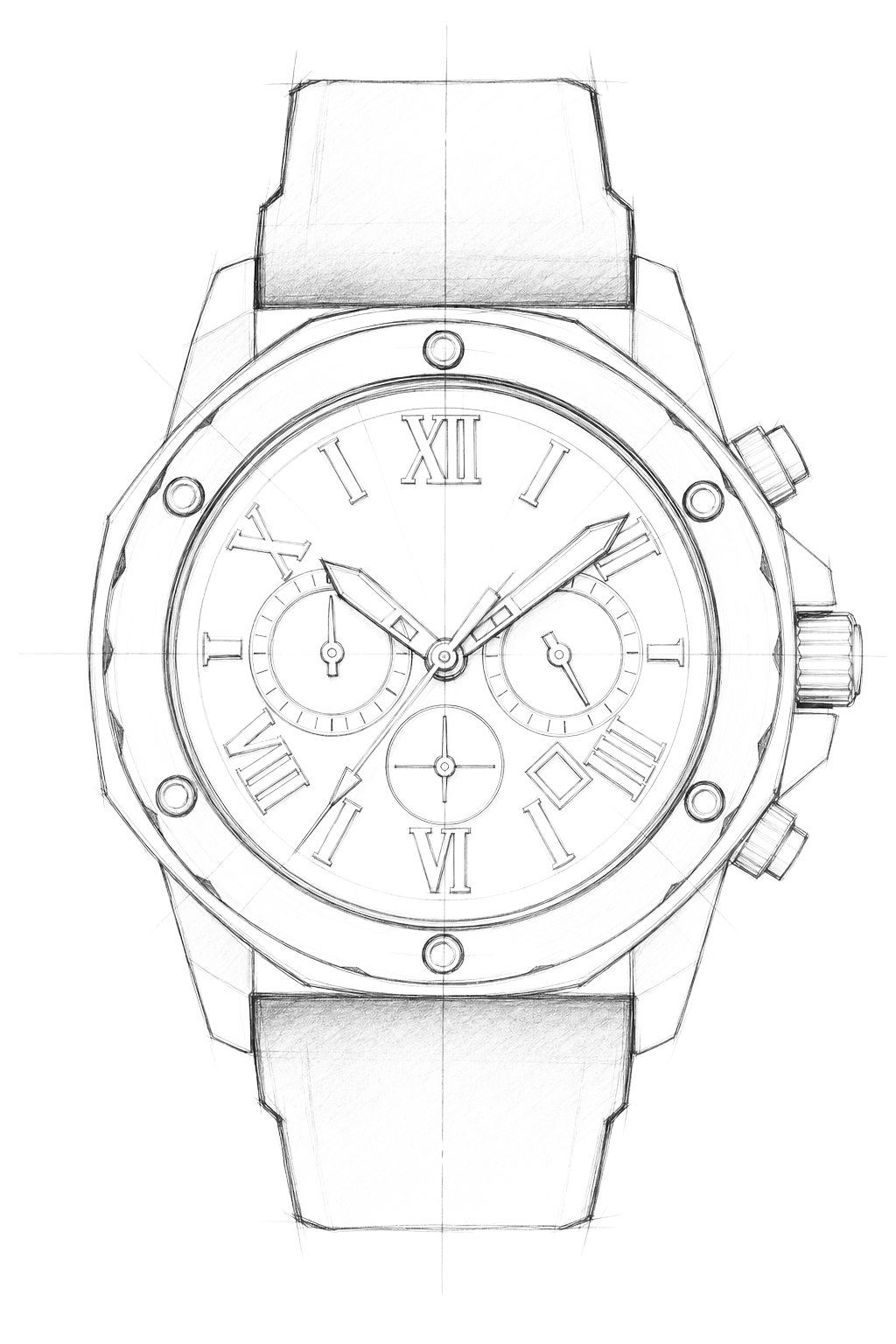 Watch technical diagram