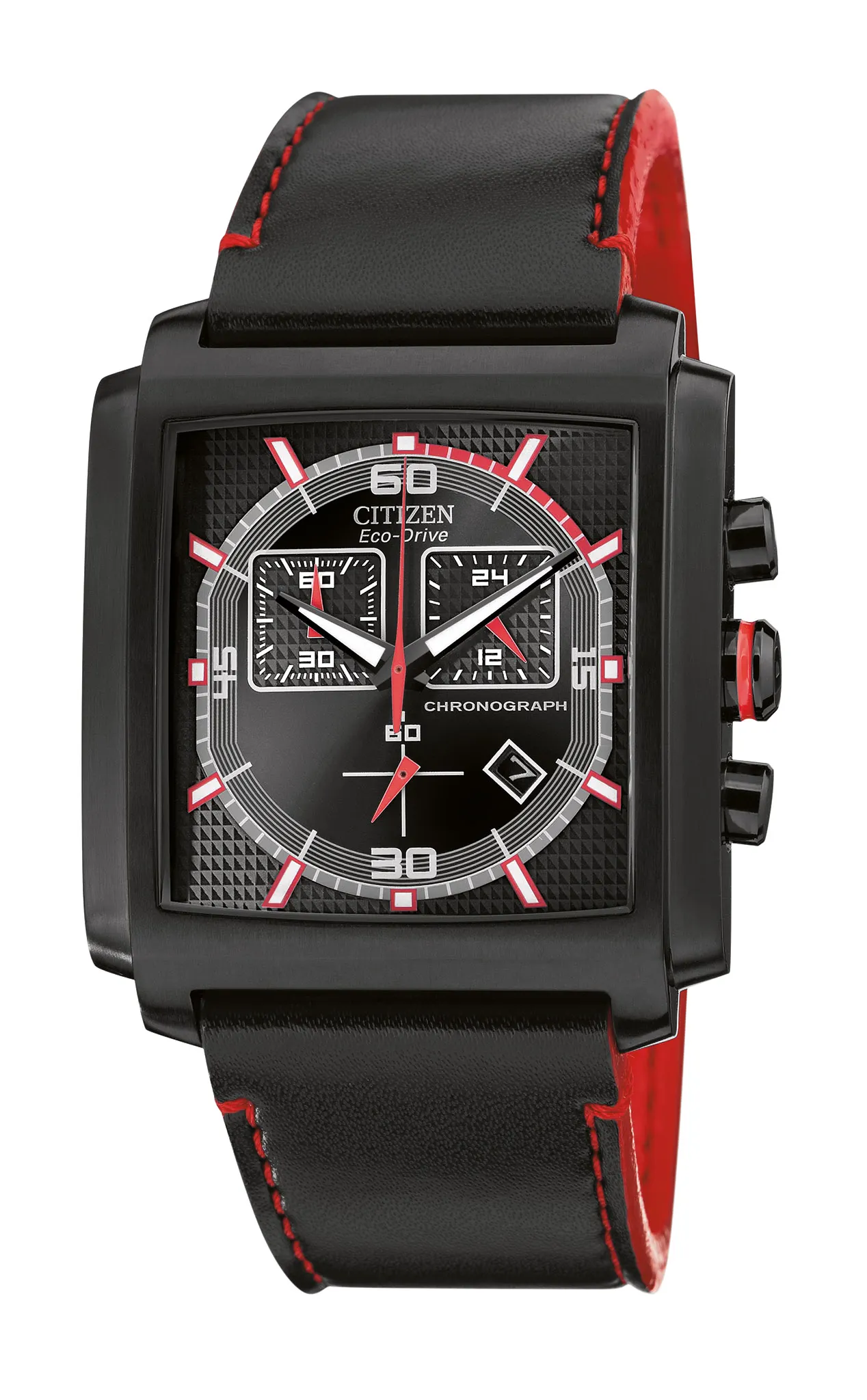 MFD - Multi-Function Display Black Dial Leather Strap AT2215-07E