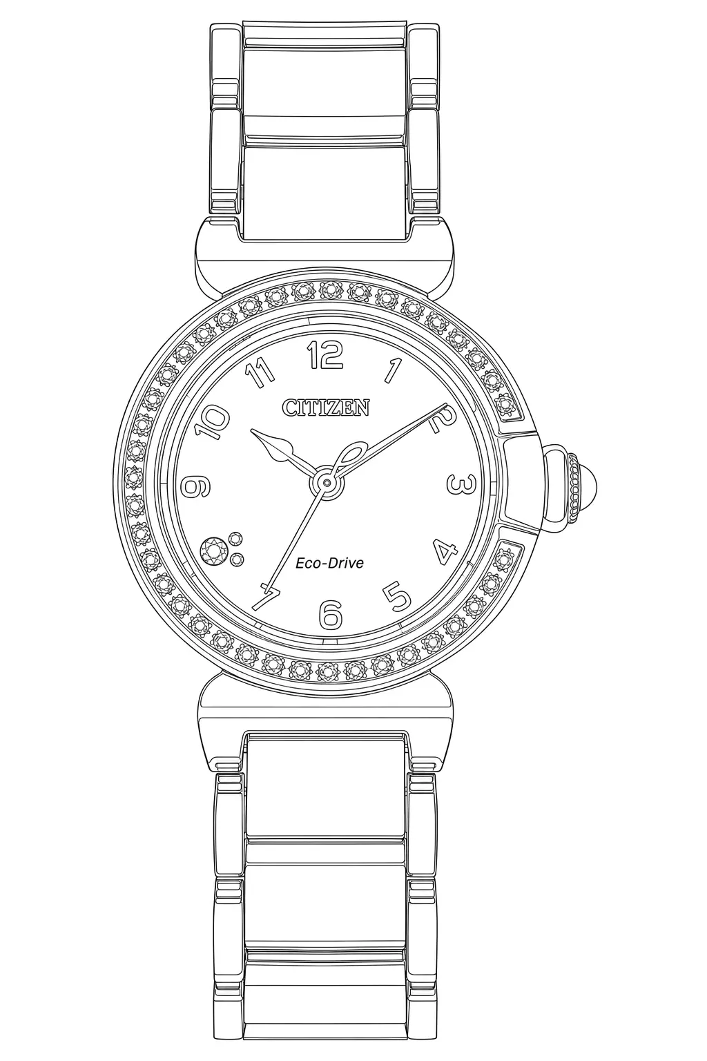 Watch technical diagram