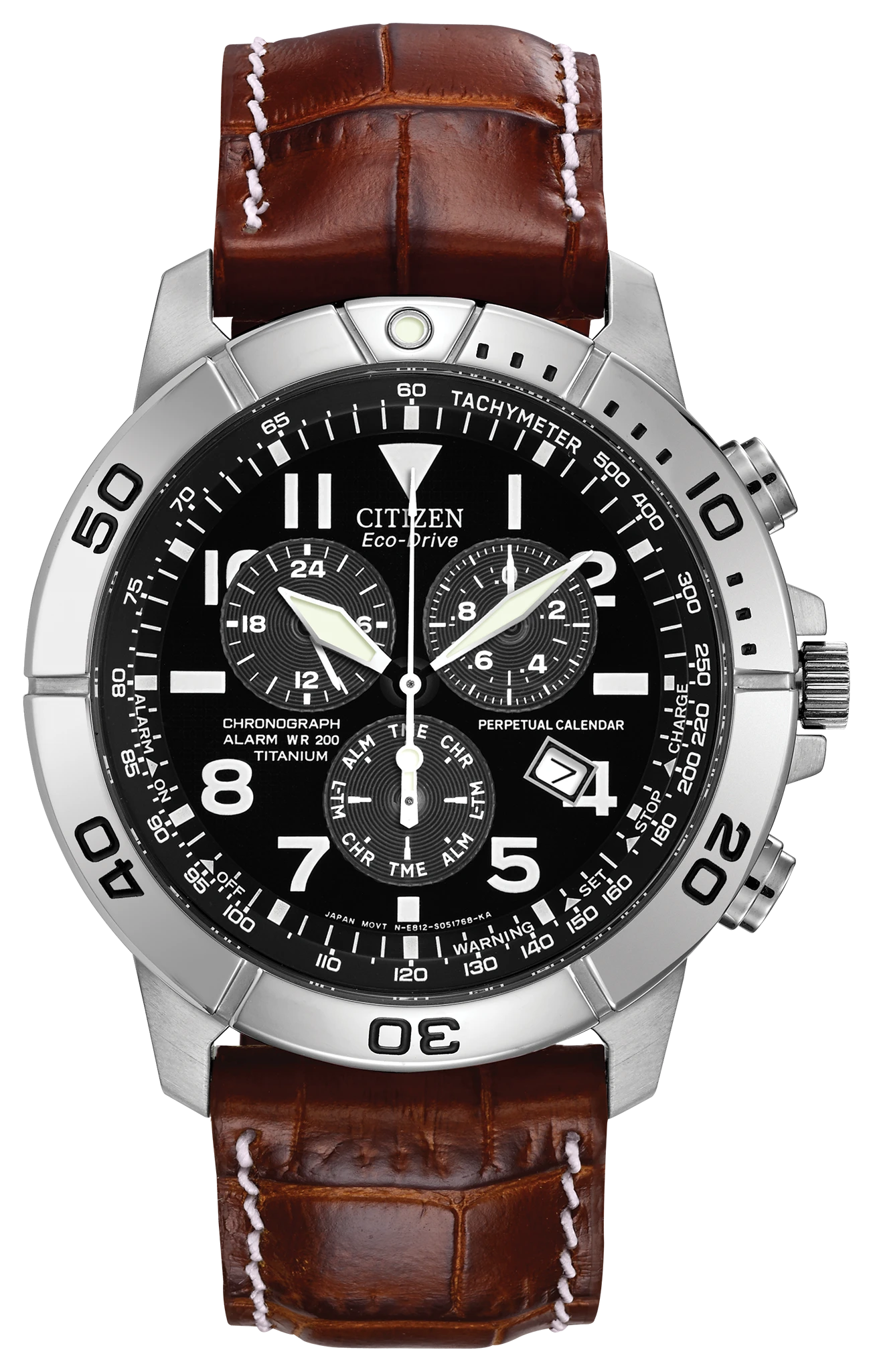 Brycen - Men's Eco-Drive BL5250-02L Chronograph Black Watch