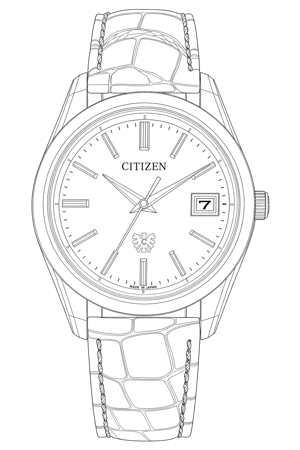 Watch technical diagram
