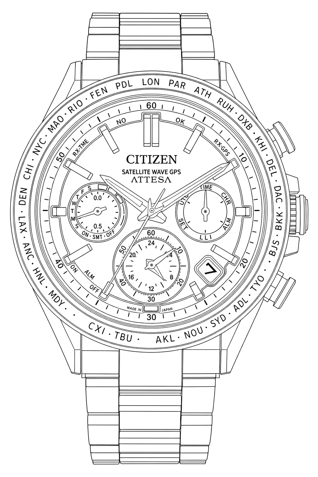 Watch technical diagram