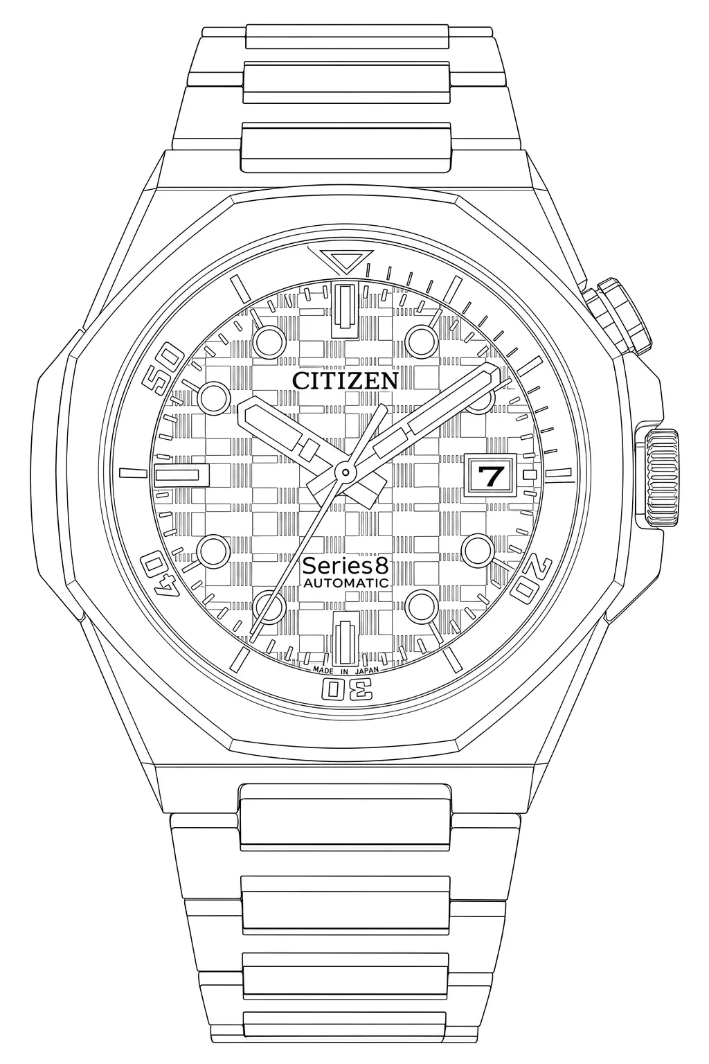 Watch technical diagram
