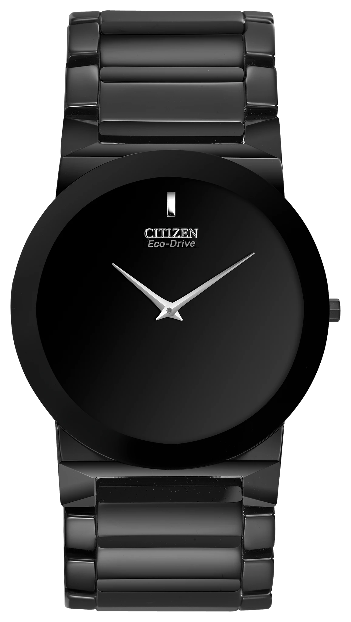 Stiletto Black Dial Ceramic Bracelet AR3055-59E | CITIZEN