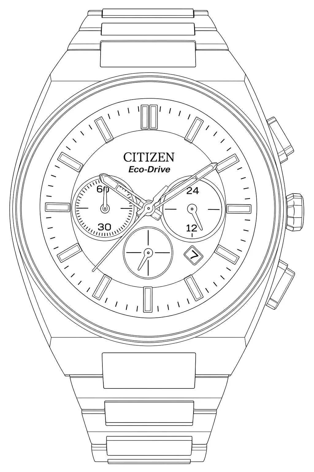 Watch technical diagram