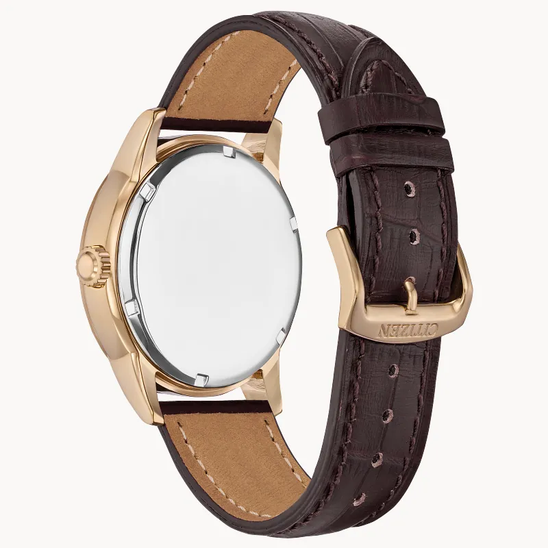 Corso - Men's Eco-Drive BU2013-08E Rose Gold Leather Watch | CITIZEN Corso - Men's Eco-Drive BU2013-08E Rose Gold Leather Watch | CITIZEN