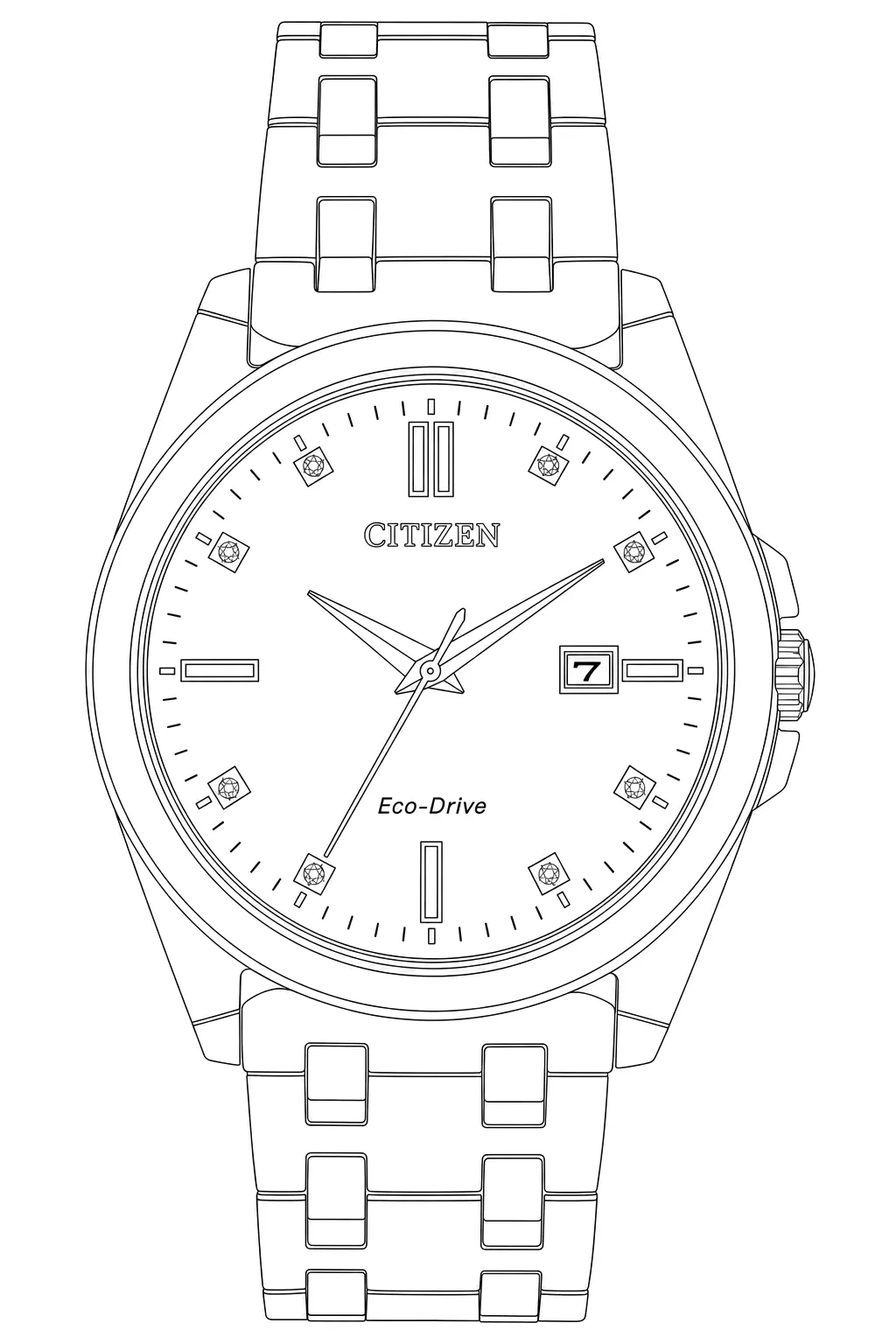 Watch technical diagram