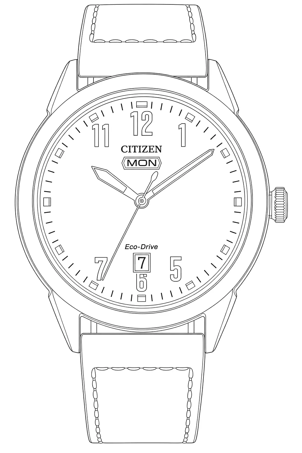 Watch technical diagram