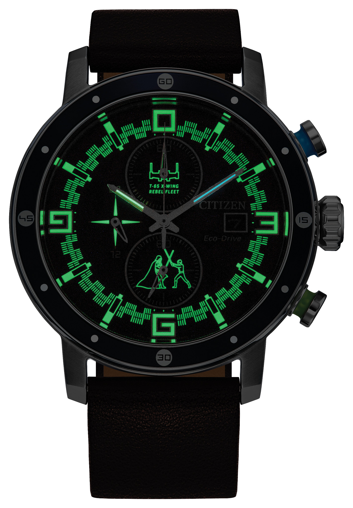 citizen men's star wars rebel pilot eco drive watch