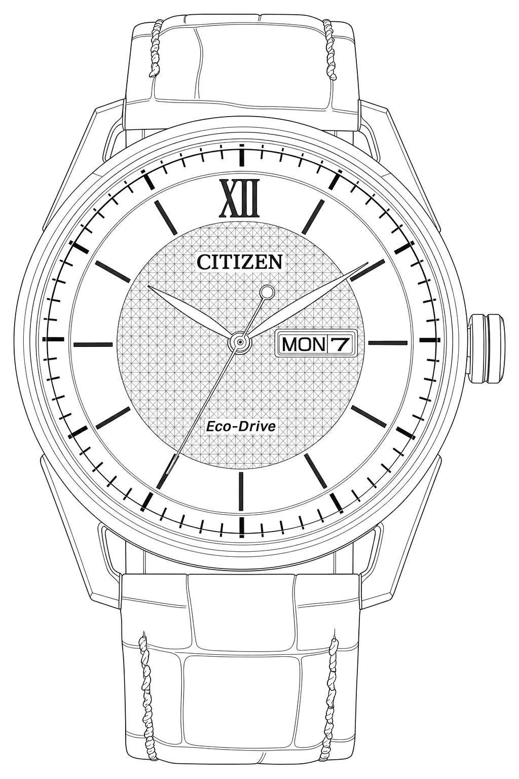 Watch technical diagram