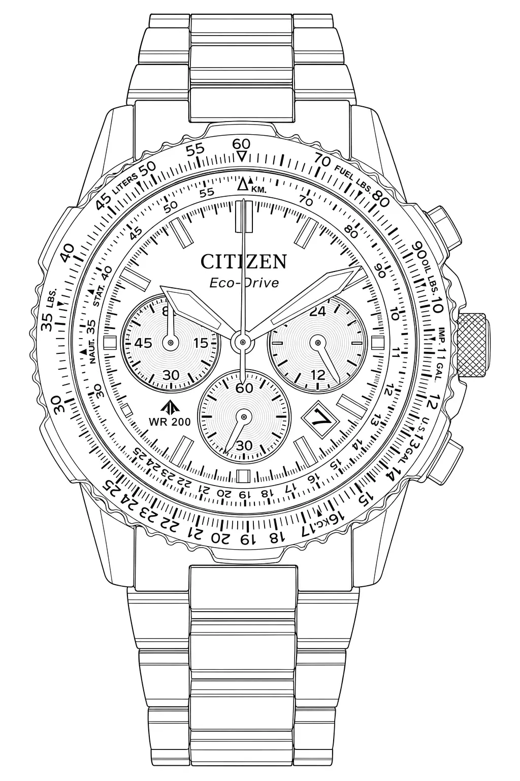 Watch technical diagram