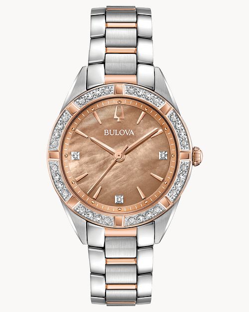 Bulova Sutton Women s Rose Gold Bronze Dial Classic Watch Bulova