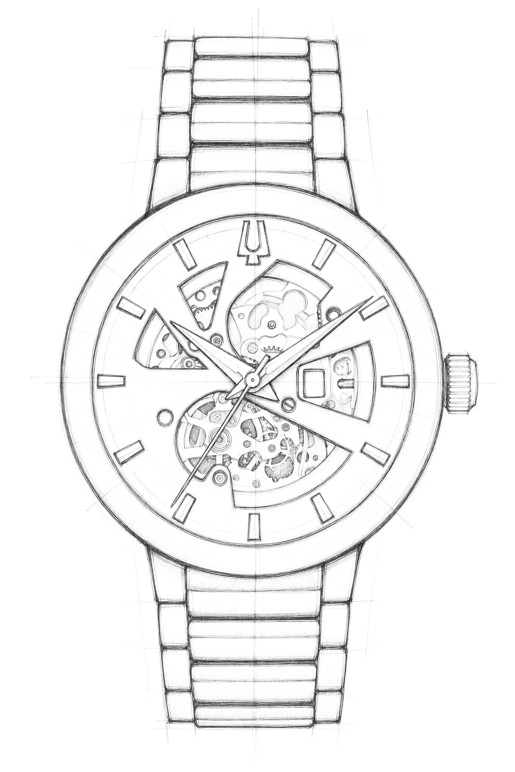 Watch technical diagram