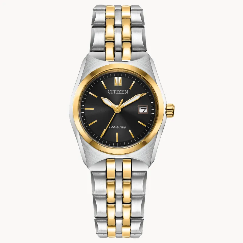 送料・関税込★Citizen Swarovski gold/black el3088-59e Corso Black Dial Stainless Steel Bracelet EW2299-50E | CITIZEN