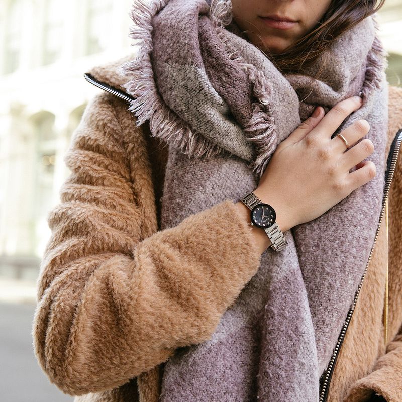 Bulova Futuro Black Mother of Pearl Dial Stainless Steel Watch Bulova