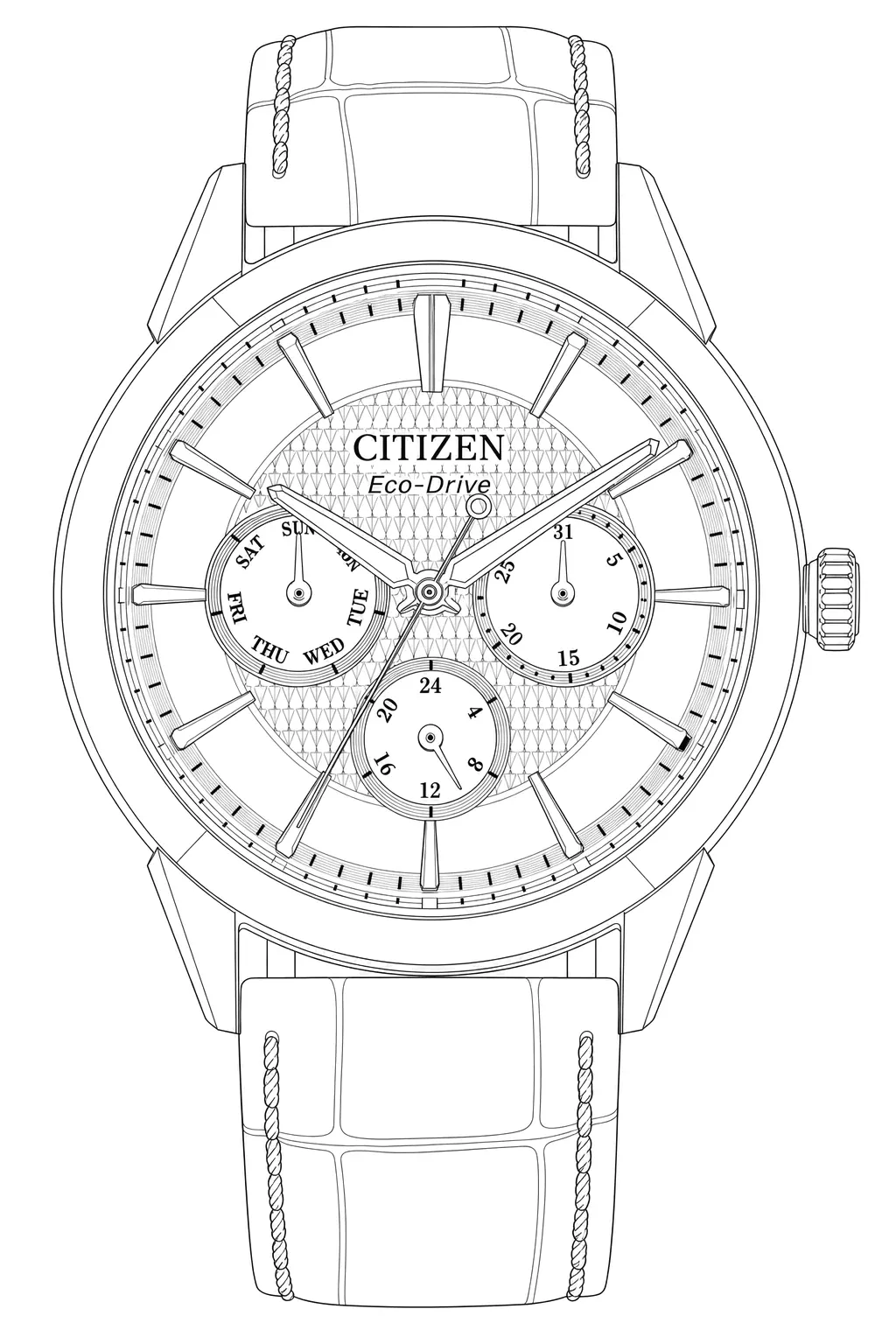 Watch technical diagram