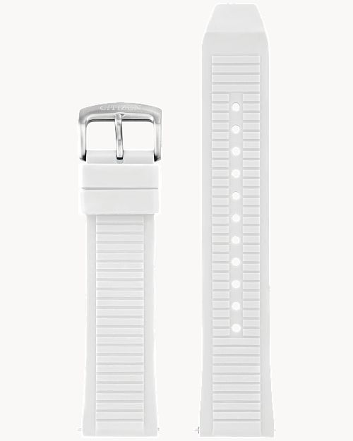 White Silicone Strap (22mm) image number 0