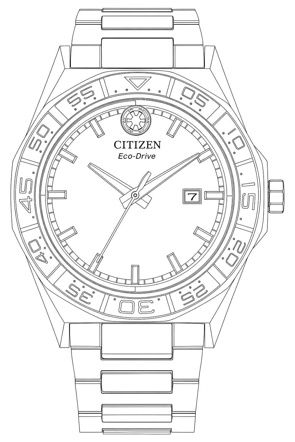 Watch technical diagram