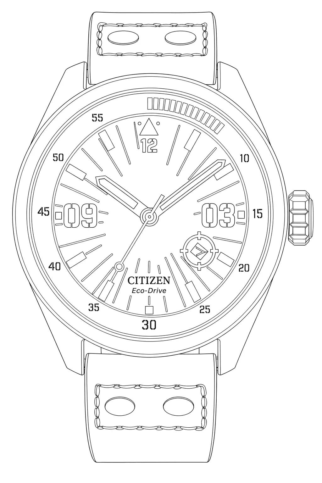 Watch technical diagram