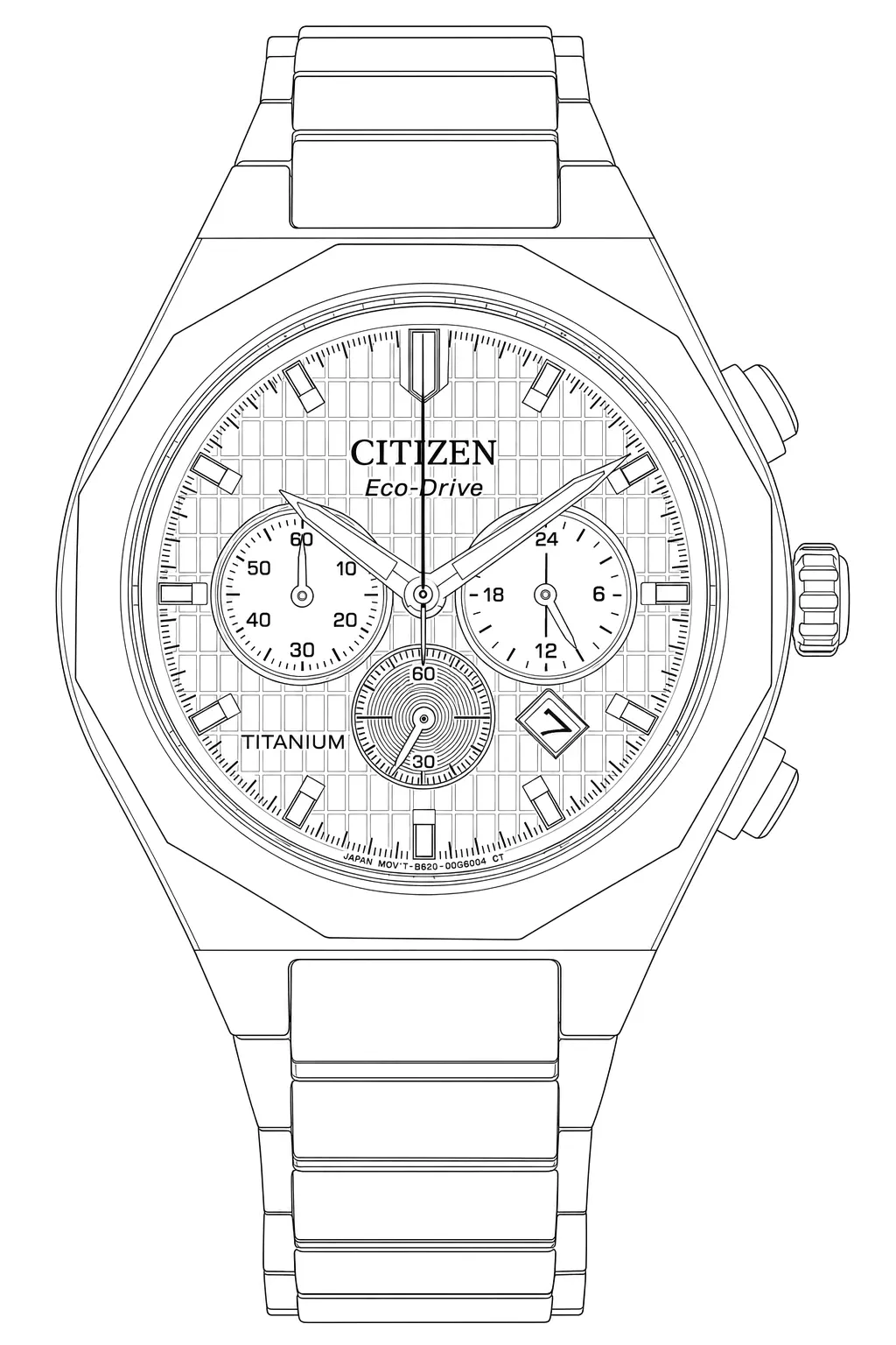 Watch technical diagram