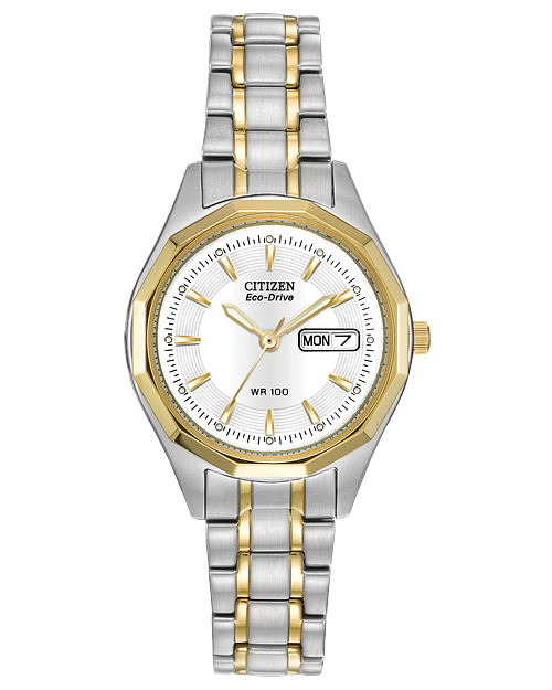 Corso Ladies Eco Drive Two Tone Calendar Date Watch CITIZEN