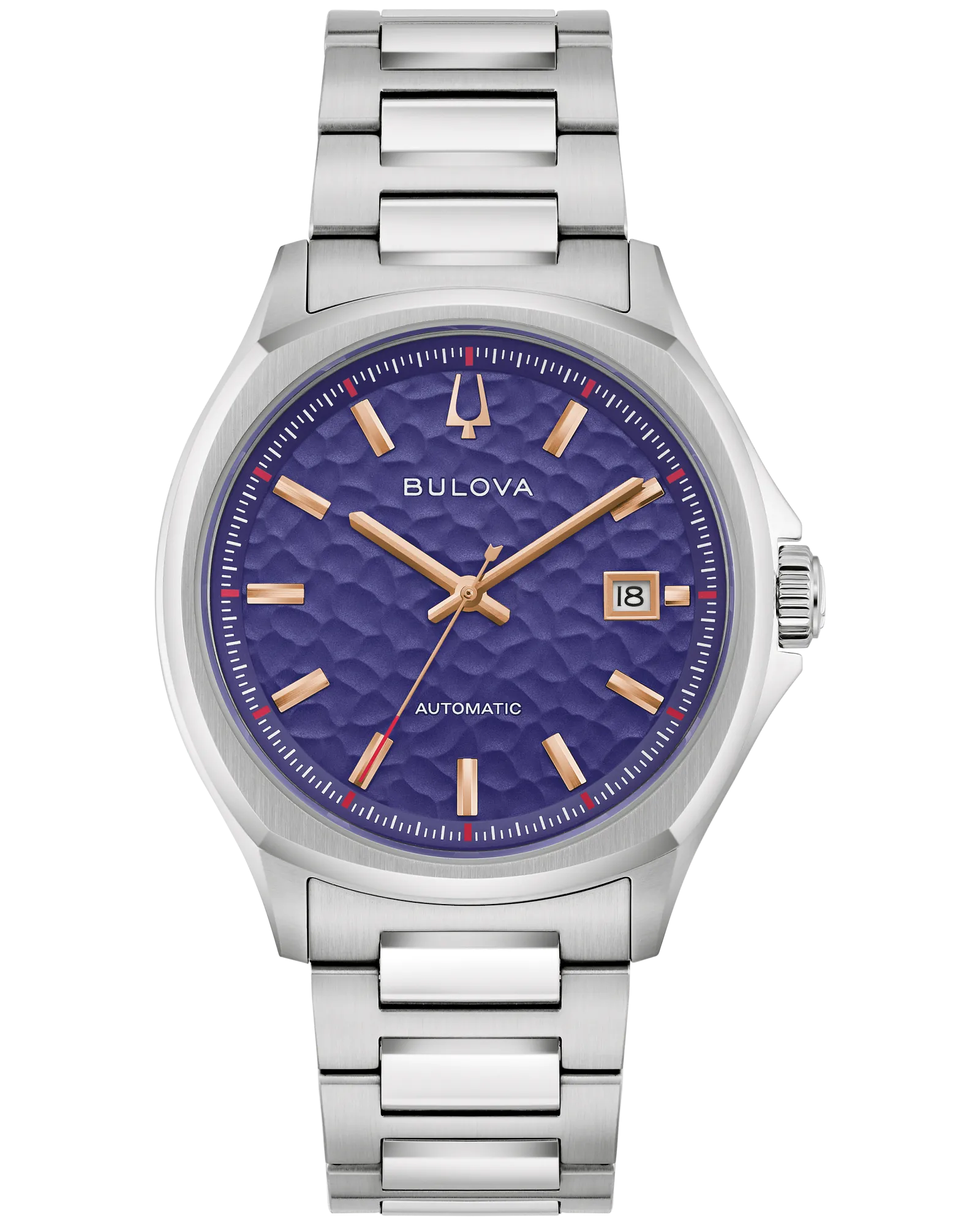 Bulova Purple Dial Stainless Steel Bracelet NYC 96B484 — Purple