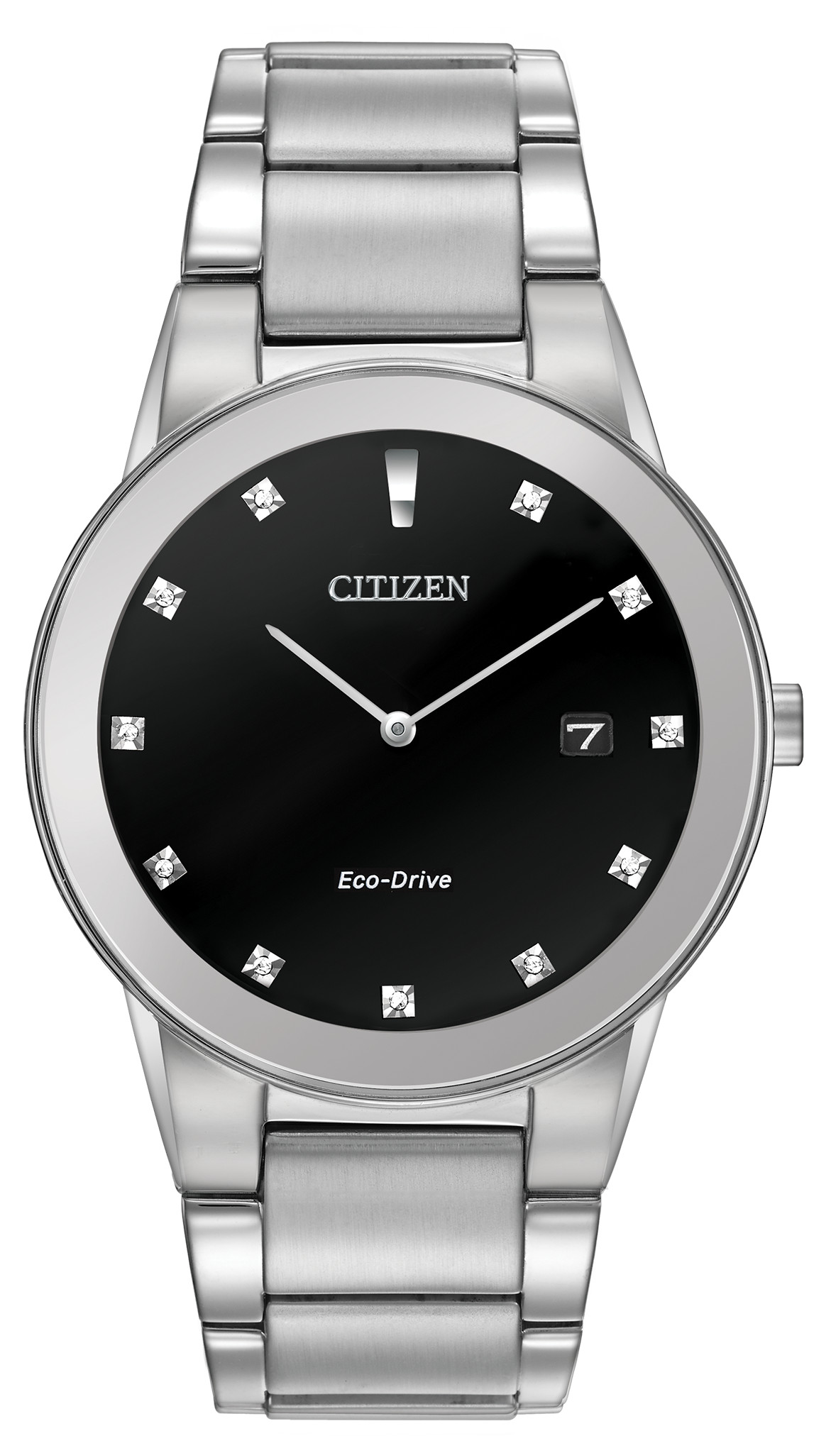 black citizen watch with diamonds