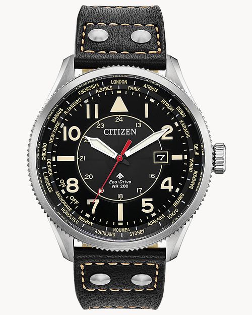 Citizen Avion Eco-Drive Black Dial Watch | CITIZEN