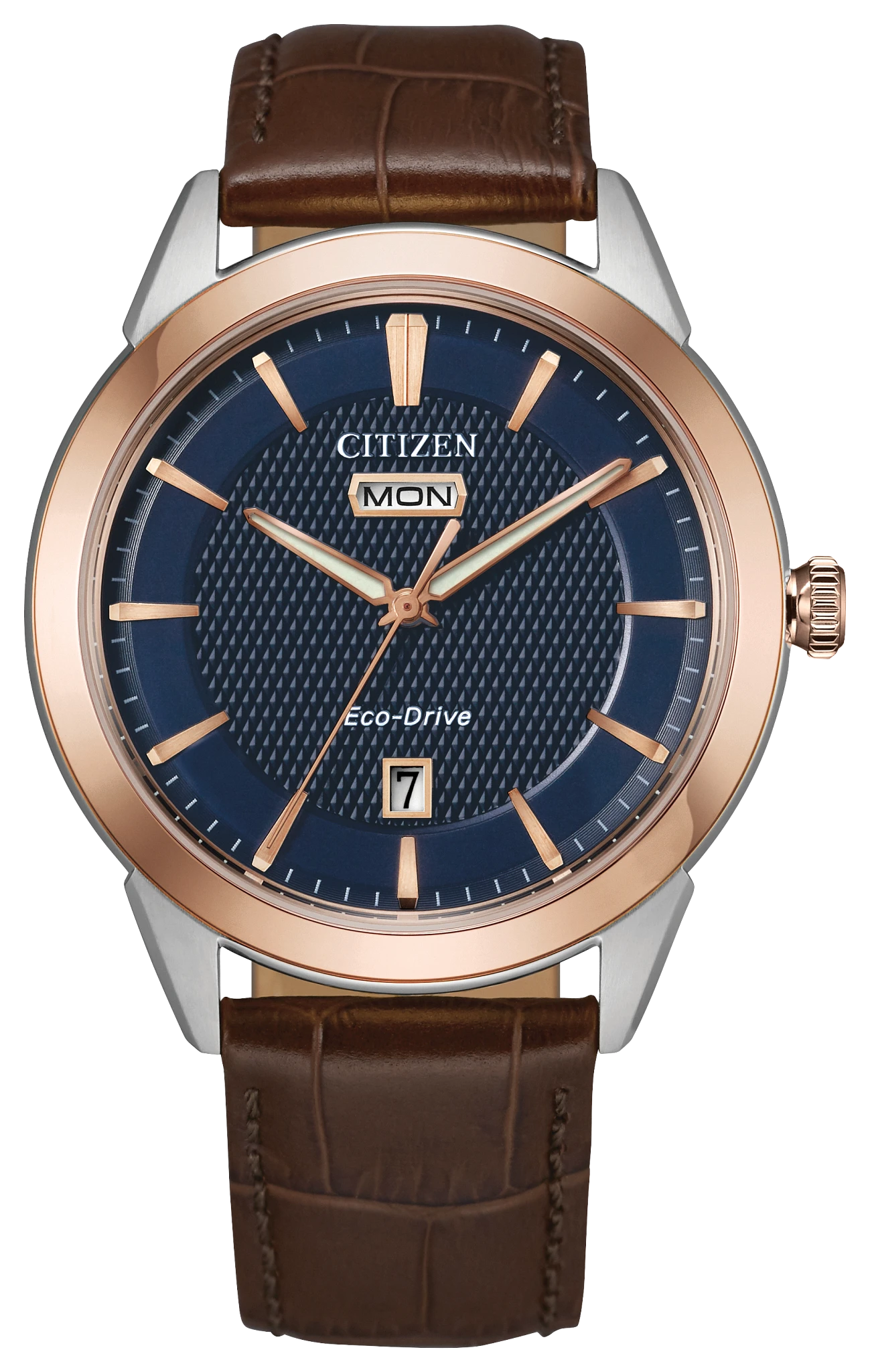 au maison Rolan Navy Dial Leather Strap AW0096-06L