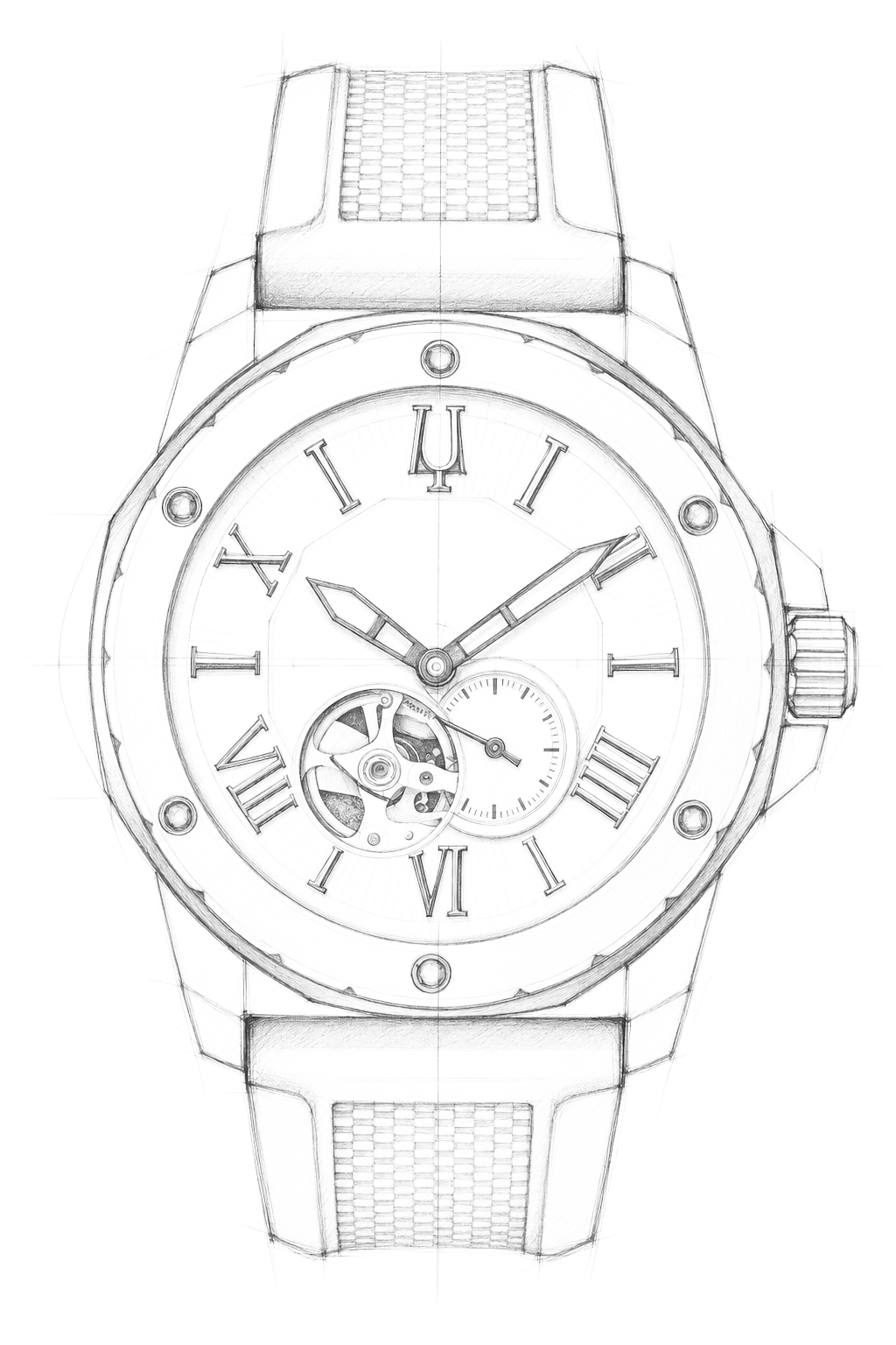 Watch technical diagram