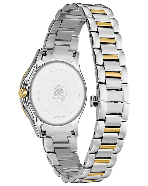 Elektra Ladies Eco Drive EW2514 59D Two Tone Diamond Watch CITIZEN