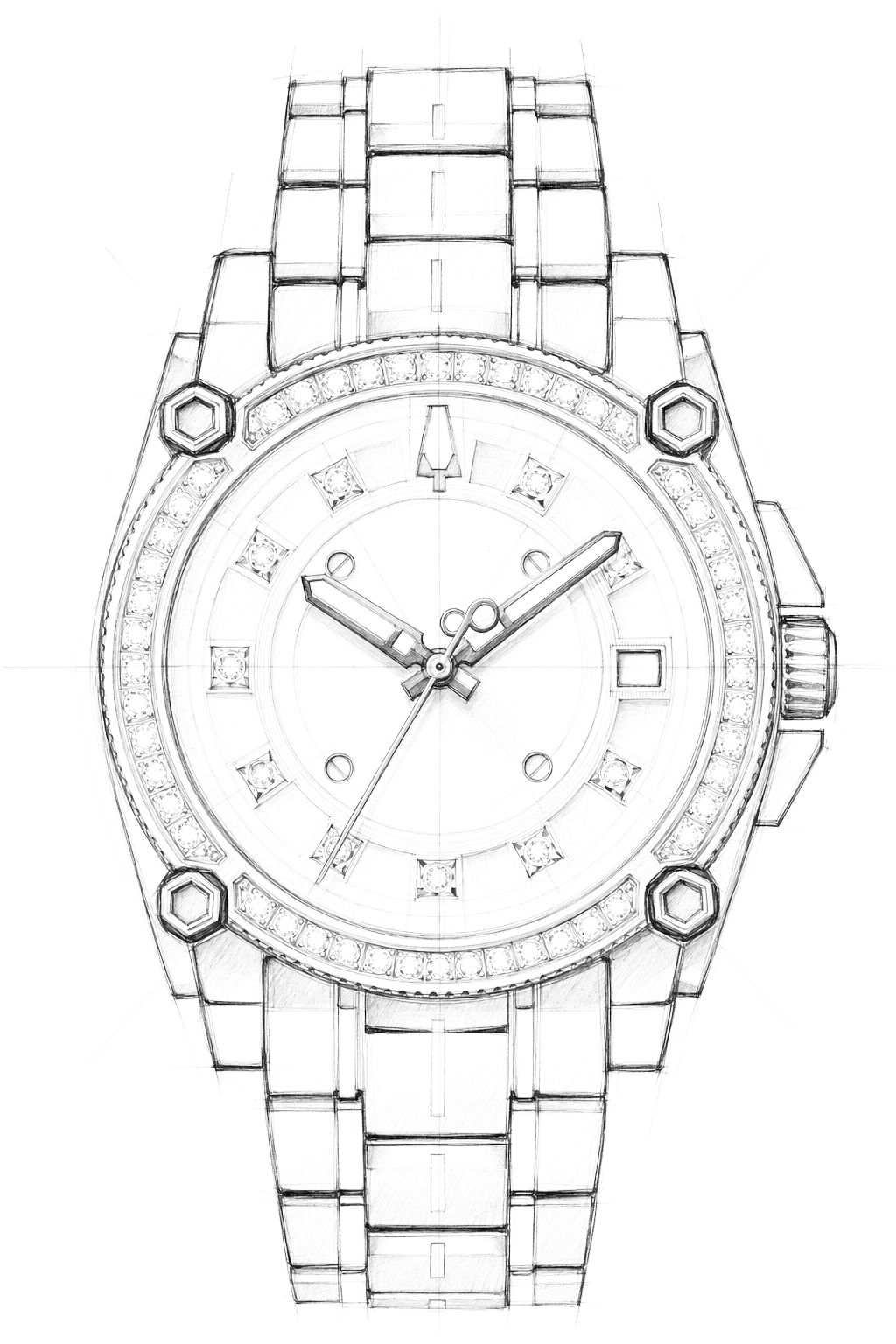 Watch technical diagram
