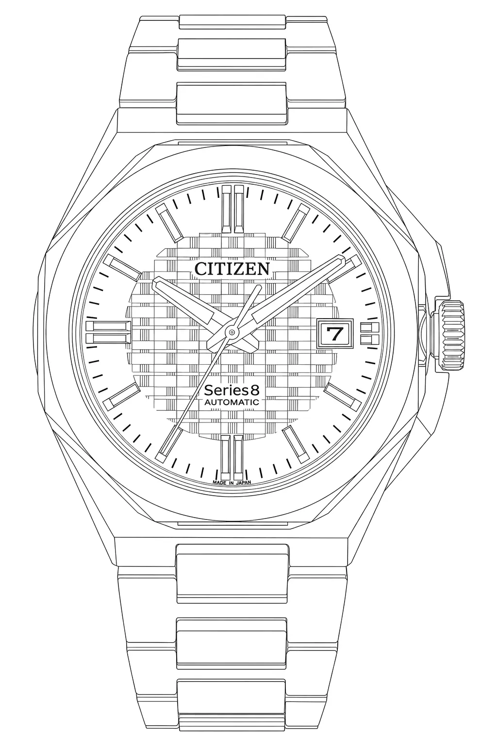 Watch technical diagram