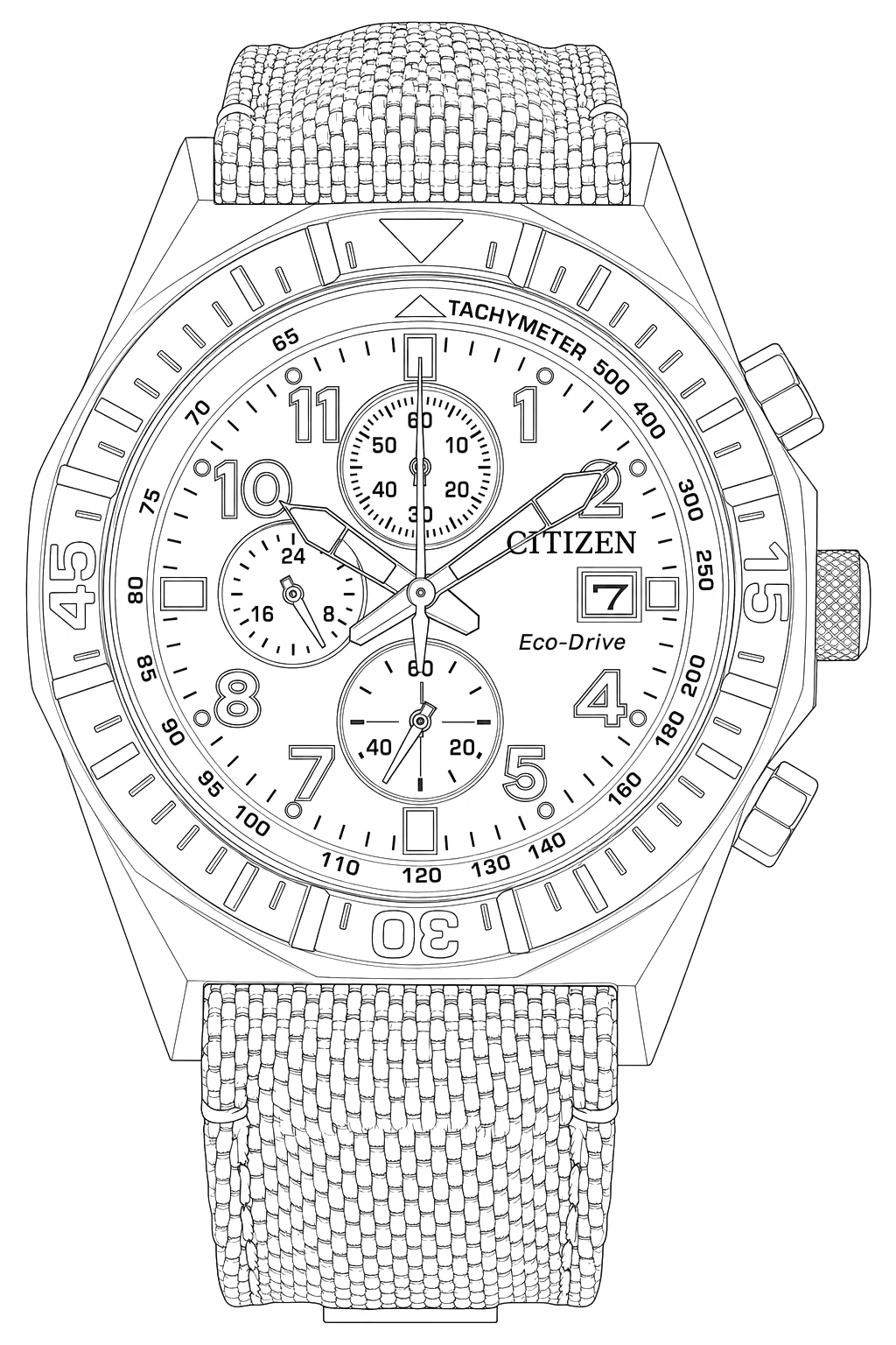 Watch technical diagram