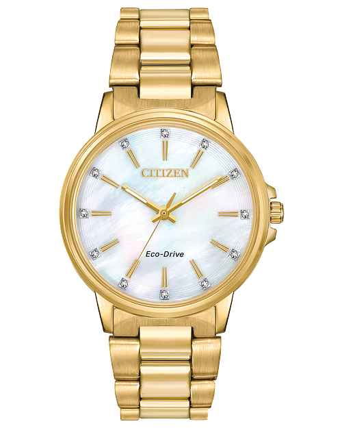 Chandler Ladies Eco Drive FE7032 51D Gold tone Watch CITIZEN
