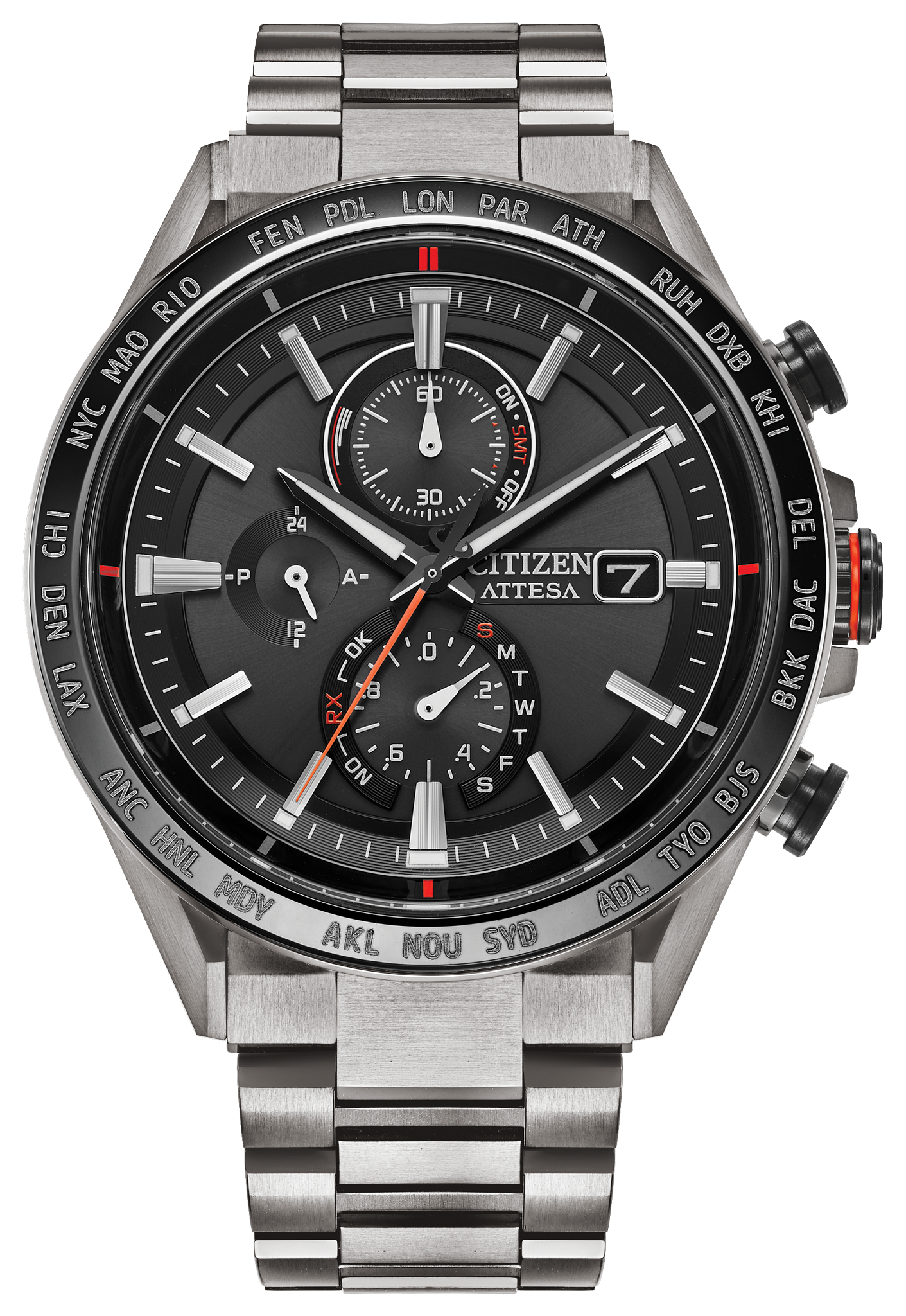 Citizen attesa ECO-DRIVE RADIO SOLAR TITANIUM WATCH CB1120-50L for  Rs.24,798 for sale from a Trusted Seller on Chrono24