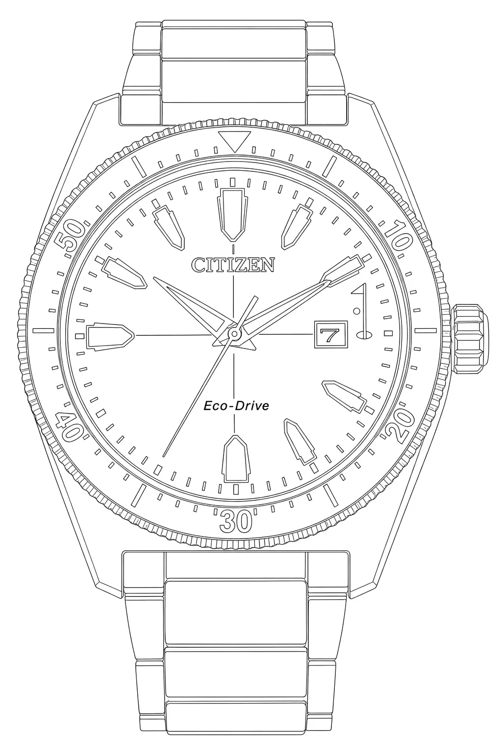 Watch technical diagram