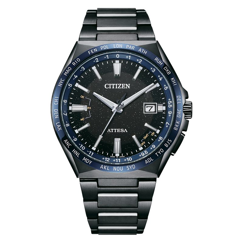 Attesa Black Dial Super Titanium Bracelet CB0217-71E | CITIZEN
