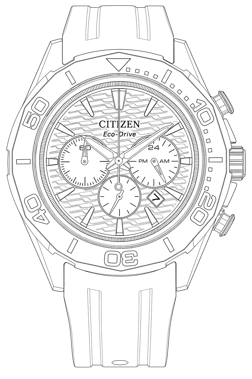 Watch technical diagram
