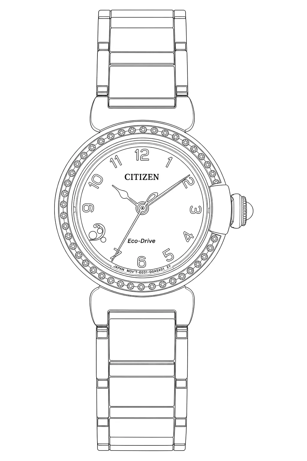 Watch technical diagram