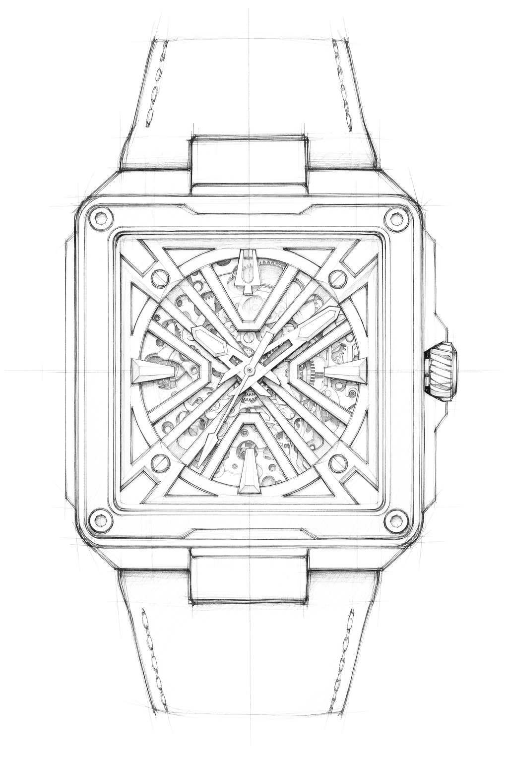 Watch technical diagram