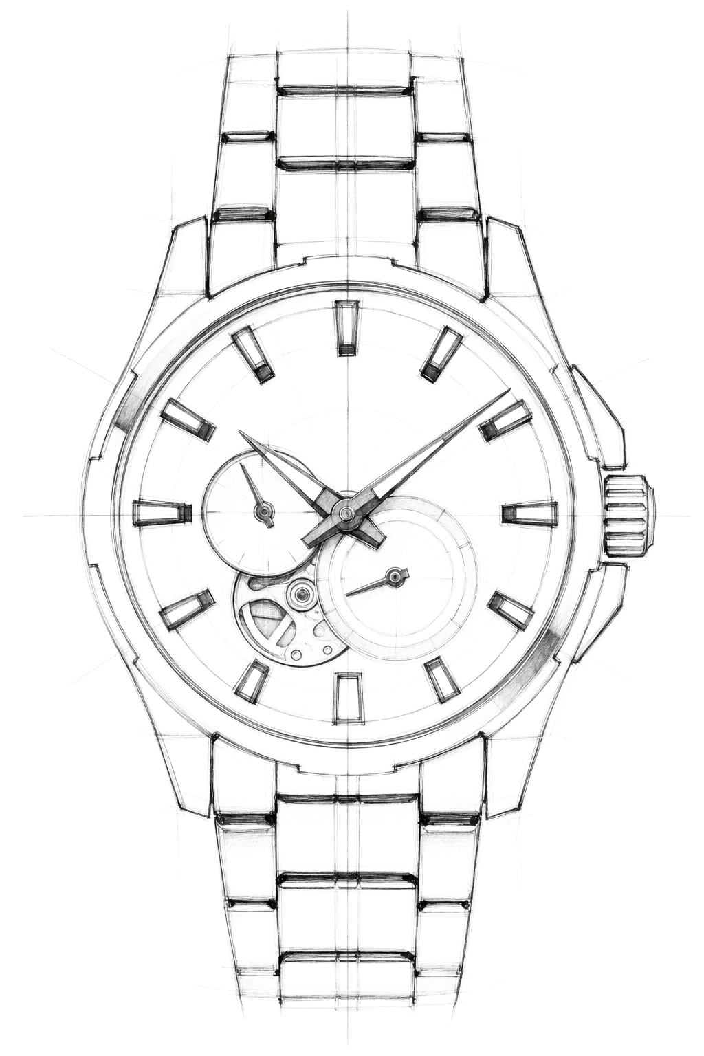 Watch technical diagram