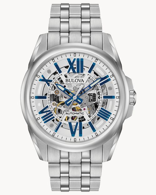 Silver bulova watch hotsell