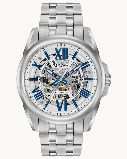 Bulova Sutton Men's Blue Accent Automatic Dial Classic Watch | Bulova