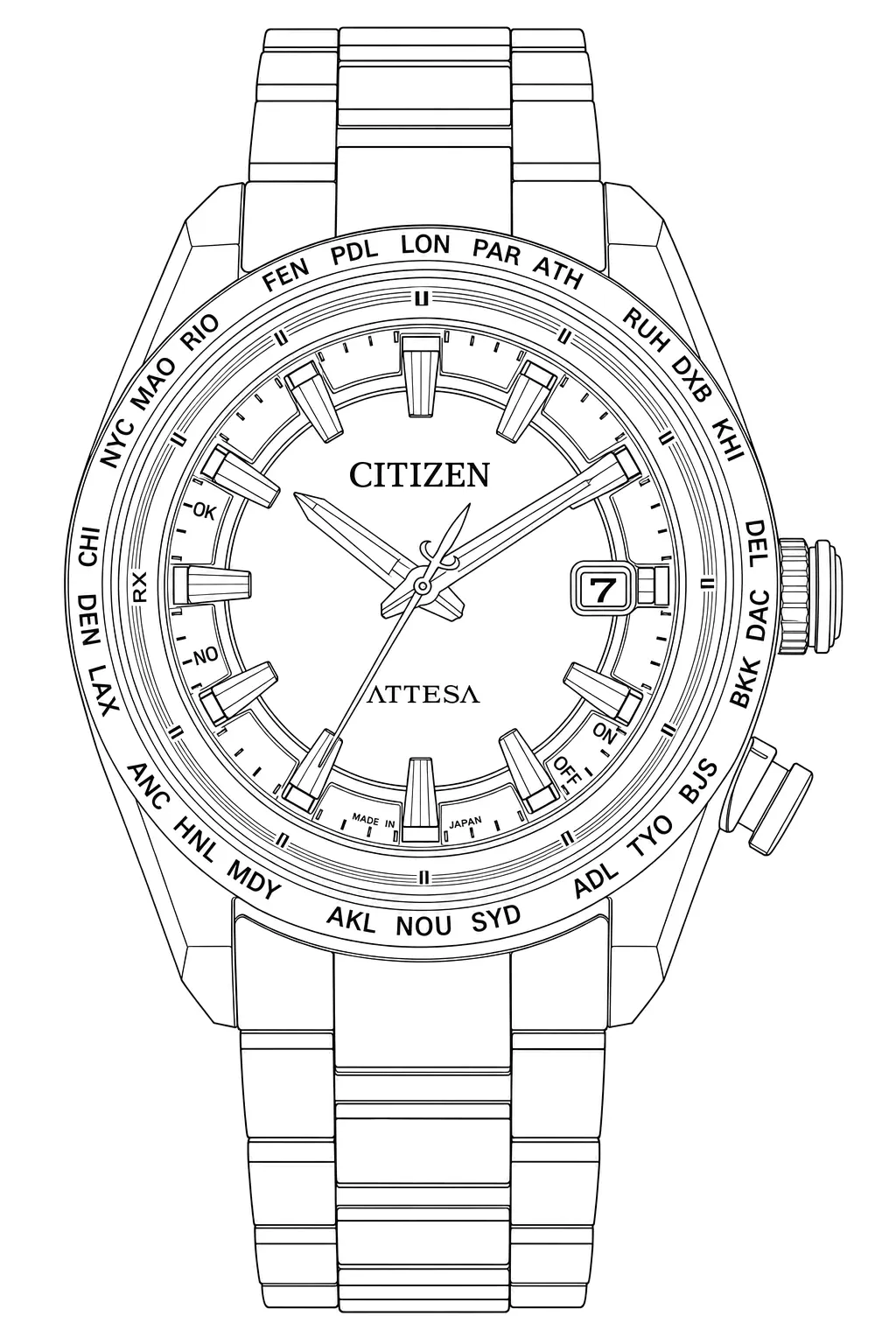 Watch technical diagram